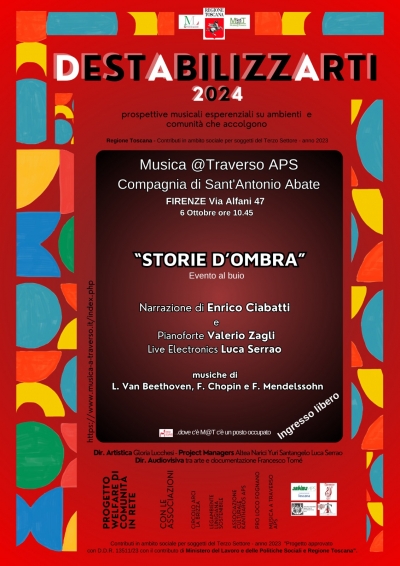 DestabilizzArti 2024: 6 ottobre, Firenze - Storie d'ombra - Concerto al buio