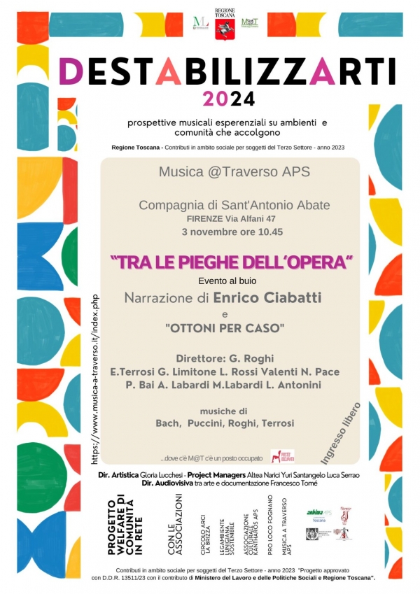 DestabilizzArti 2024: 3 Novembre, Firenze - Concerto al buio